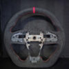 Race Essence Steering Wheel for TOYOTA SUPRA (MKV) - Heritage - Full Alcantara - Red Stitching - Red Stripe - Image 2