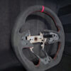 Race Essence Steering Wheel for TOYOTA SUPRA (MKV) - Heritage - Full Alcantara - Red Stitching - Red Stripe - Image 3